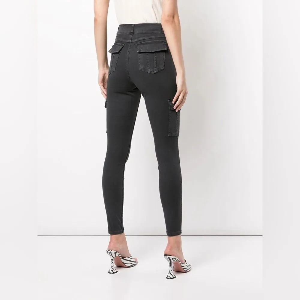 SPANX Size Medium Stretch Twill Cargo Pull On Skinny Pants - Image 3