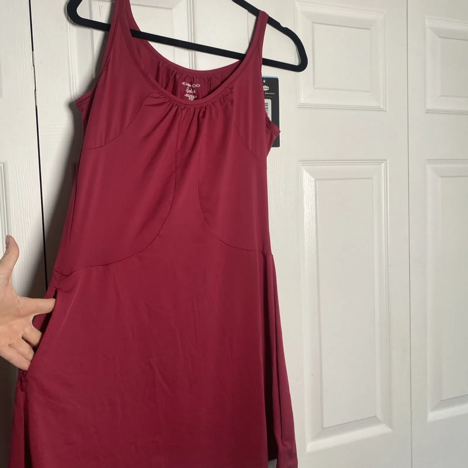 Exofficio Womens Medium Sol Cool Dress New Made to Adventure Outdoor Pocket Purple - Image 4