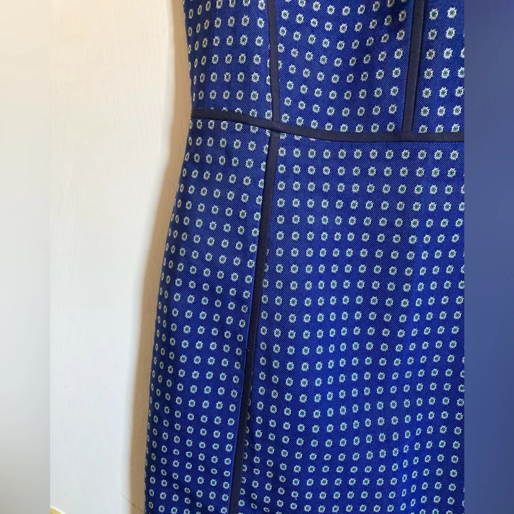 J. Crew Foulard Print Geometric Medallion Paneled Sheath Dress - Image 10