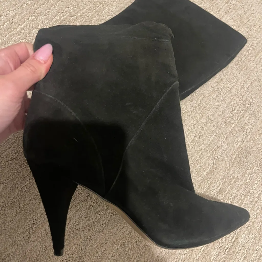 ALDO BLACK GENUINE SUEDE OVER KNEE BOOTS US9 - Image 6