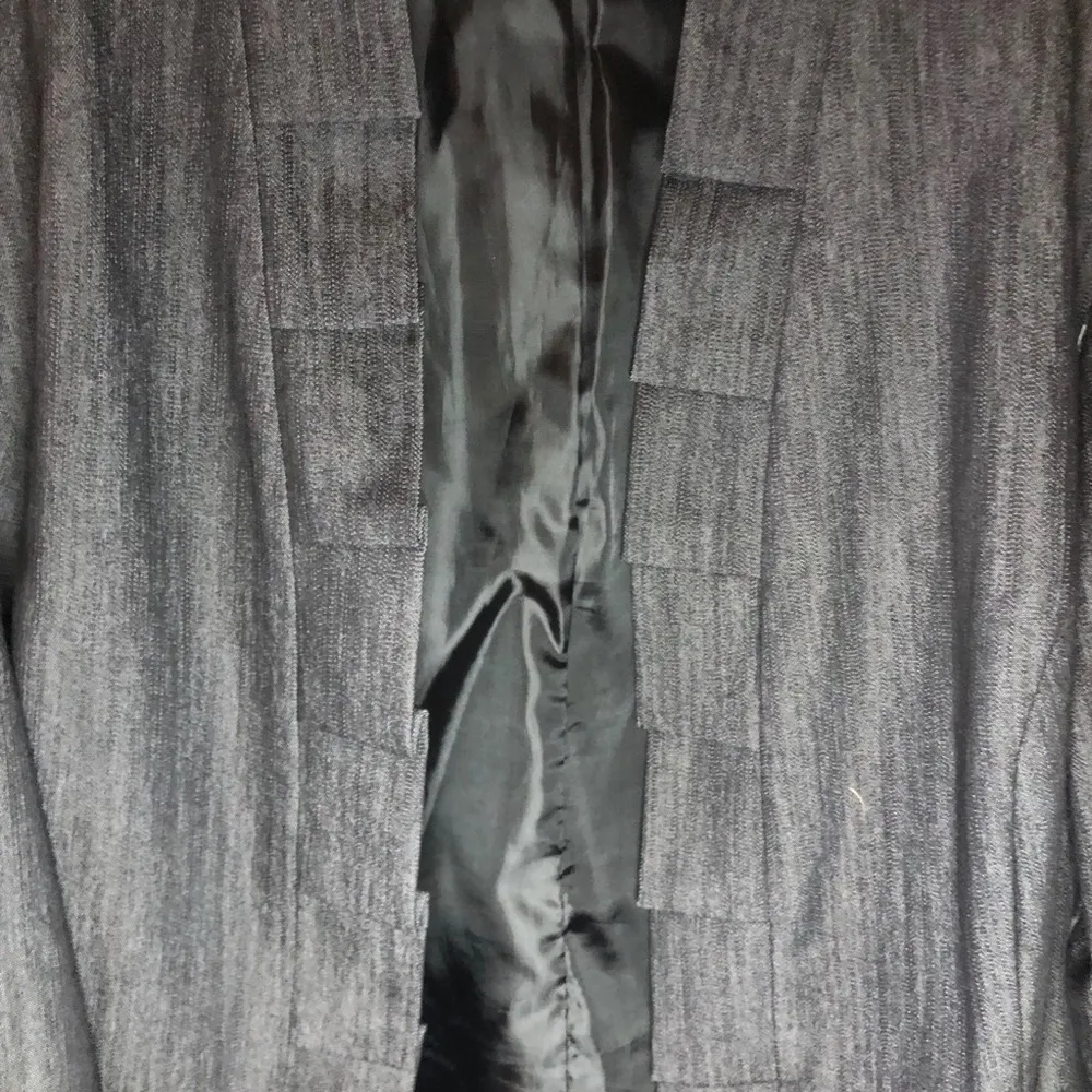 Dress Barn Blazer Denim Ruffled Collar Jacket 3/4 Sleeves Sz 18/20W GUC PLUS Sz - Image 9