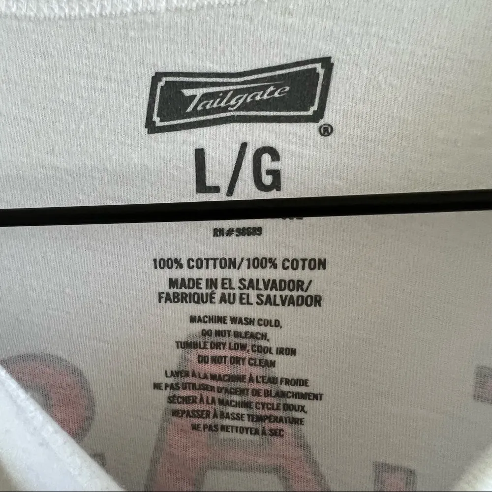 Tailgate Las Vegas White Long Sleeve T-shirt Tee 100% Cotton Large - Image 5