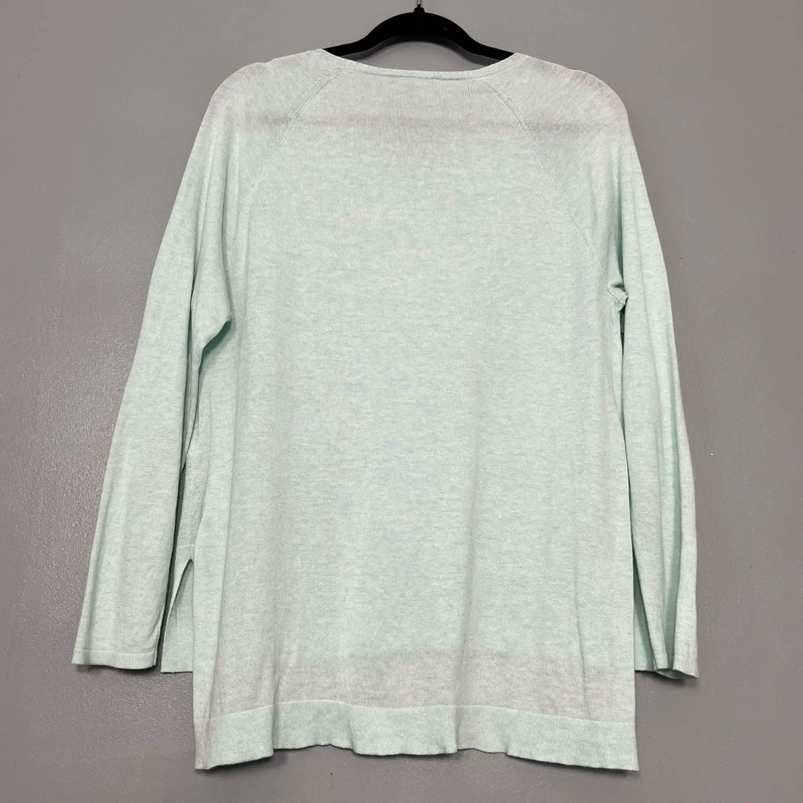Eileen Fisher Lightweight Organic Cotton Silk Tencel Ballet Neck Sweater Size s - Image 2