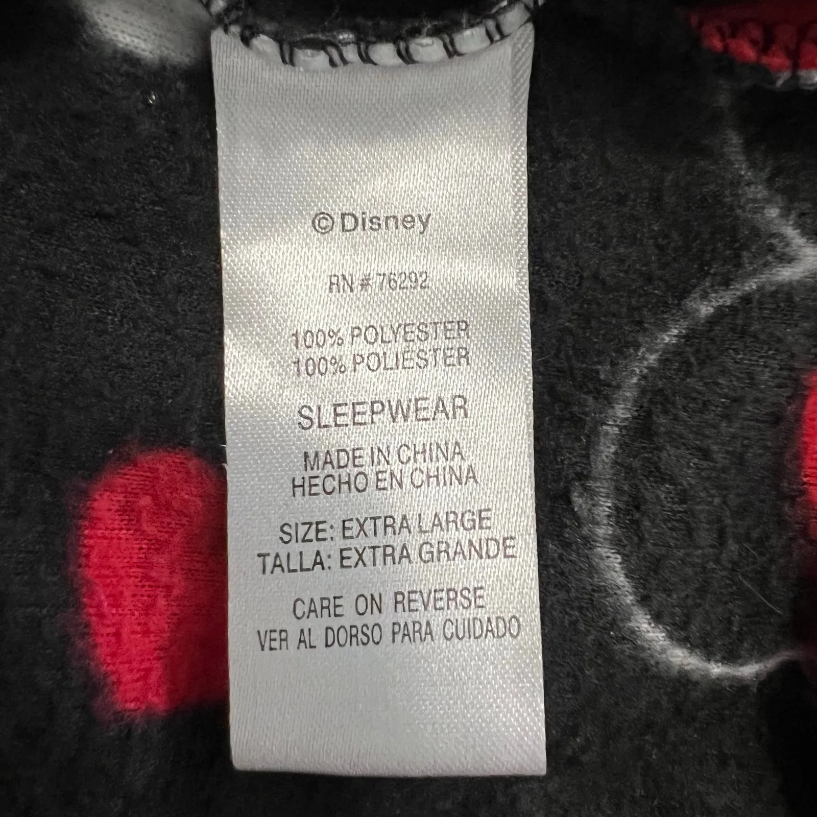 Disney Minnie Mouse Sleep Jumper Zip Up Size‎ X Large - Image 8