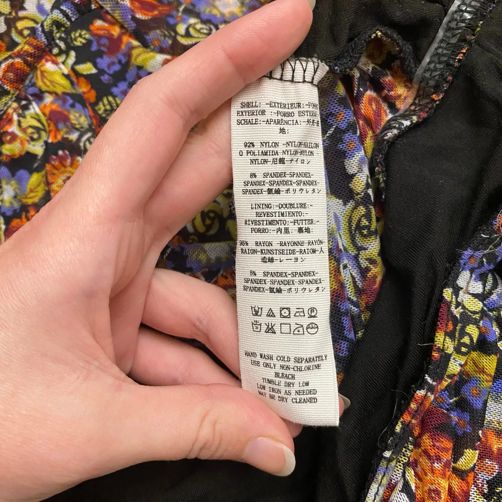 Free People All Dolled Up Floral Mesh Cropped Long Sleeve‎ Womens M Boho - Image 6