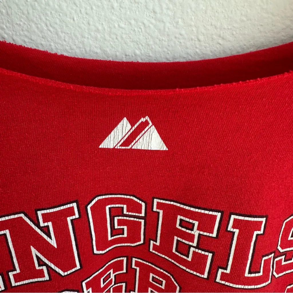 Angels MLB Off The Shoulder Cropped T-shirt - Image 3