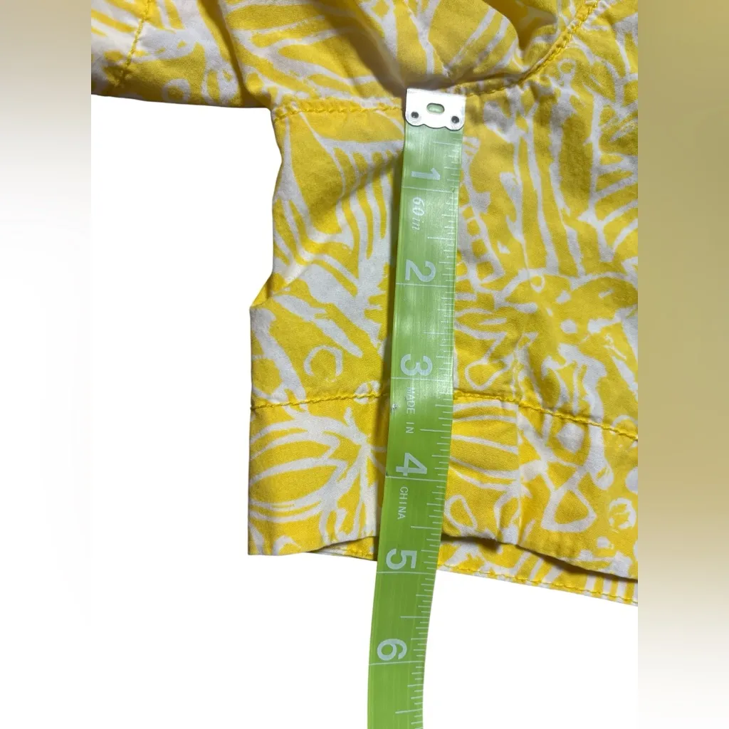 Lilly Pulitzer Yellow And White Floral Print 4.5” Shorts Size 6 - Image 5
