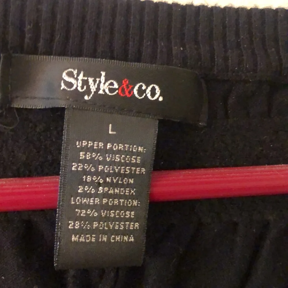 Style & Co  large black sweater dress 3/4 sleeve women’s dress - Image 2