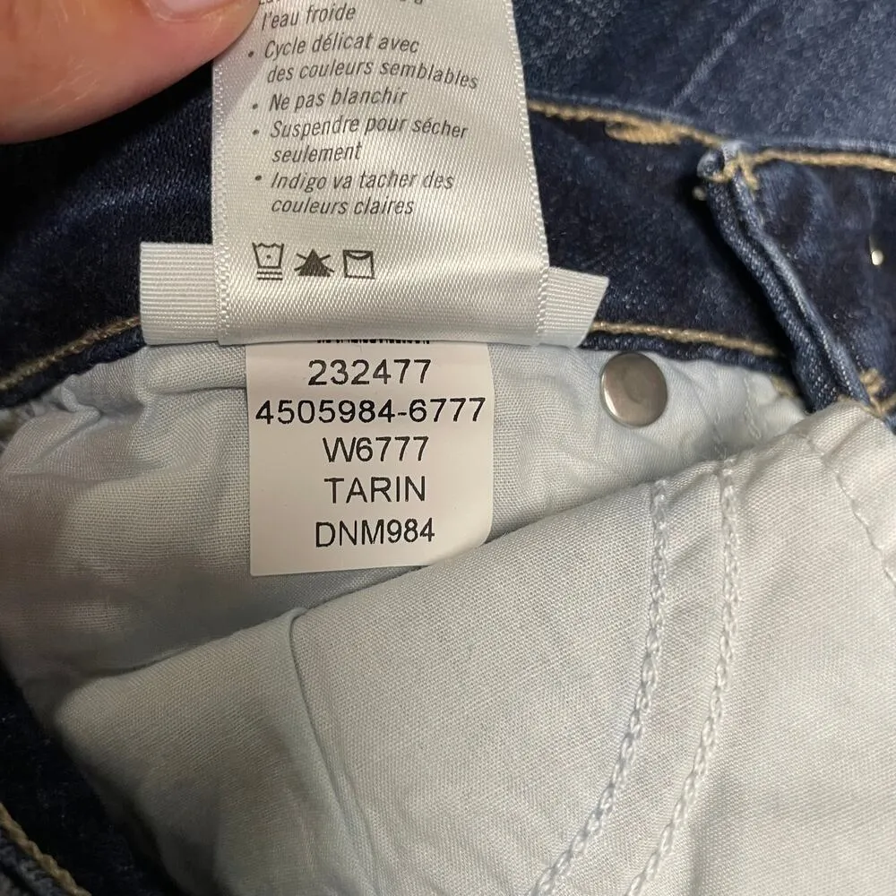 Paige Hoxton Ankle Raw Hem Skinny Jeans Mid Rise Womens 25 Medium Wash Tarin - Image 9