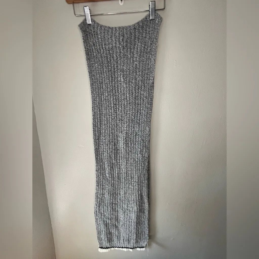 Old Navy Heather Gray Soft-Brushed Shaker-Stitch Scarf for Women OS - Image 3