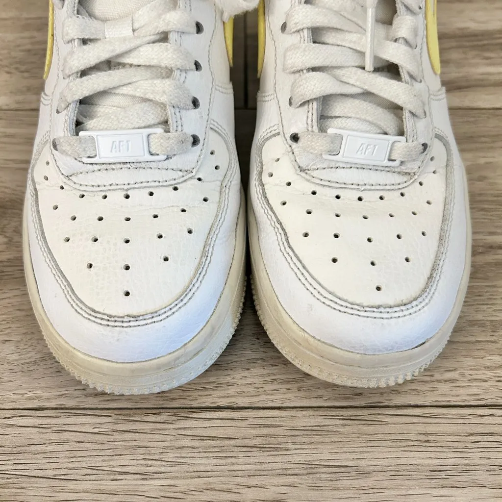 Nike Women's Air Force 1 '07' White Light Citron Size 5 - Image 6