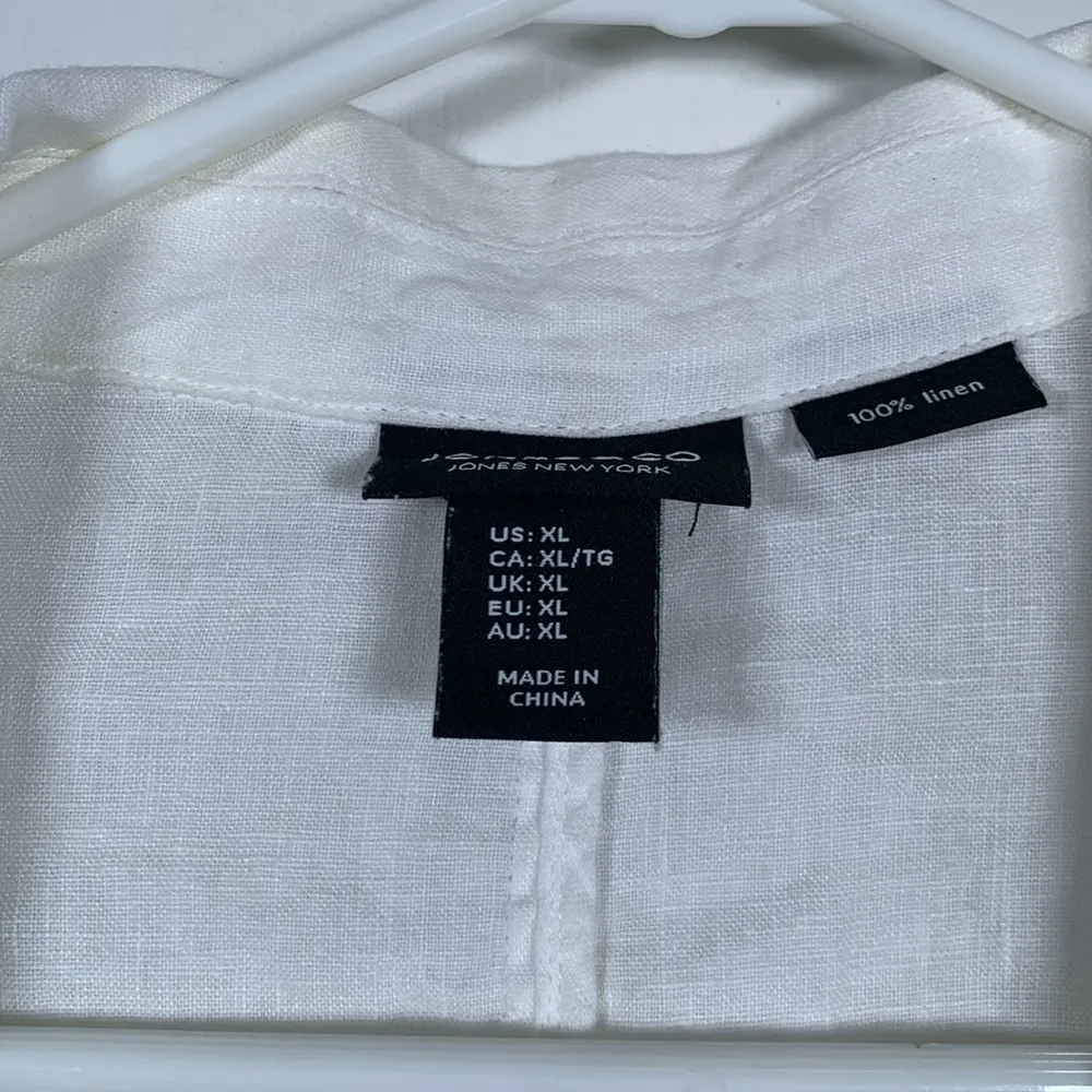 Jones & CO Jones New York White Blazer 100% Linen Size XL EUC #4518 - Image 6