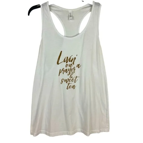 Livin’ On A Prayer & Sweet Tea Bella Canvas Tank Top Women’s Size Extra Large - Image 45