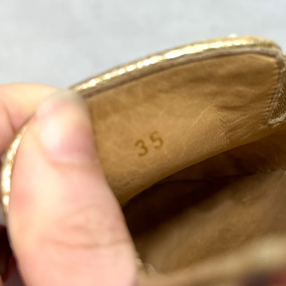 Christian Louboutin Pik Boat Flat Patent Trash Printed Spike Stud Sneaker Shoes - Image 9