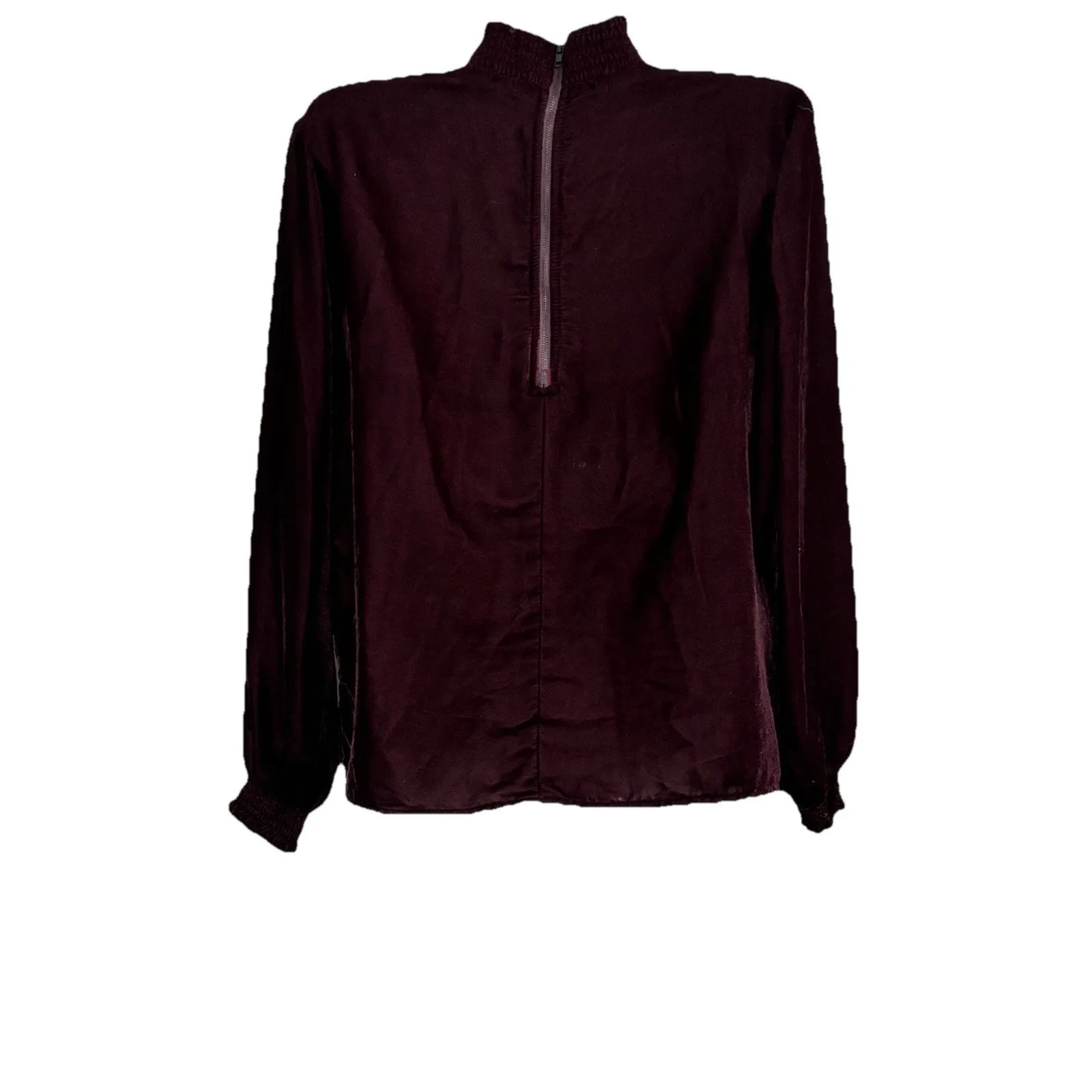 Bailey 44 Port Wine Velvet Truth Serum Choker Goth Neck Top Blouse V Neck Sz xs - Image 3