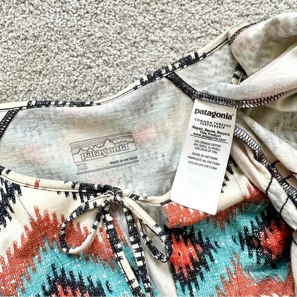 Patagonia Kamala Drop Waist Tunic Top Long Sleeve Timber Twist Texture Size XS - Image 7