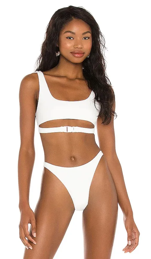 superdown Mona Bikini top in White Small - Image 3