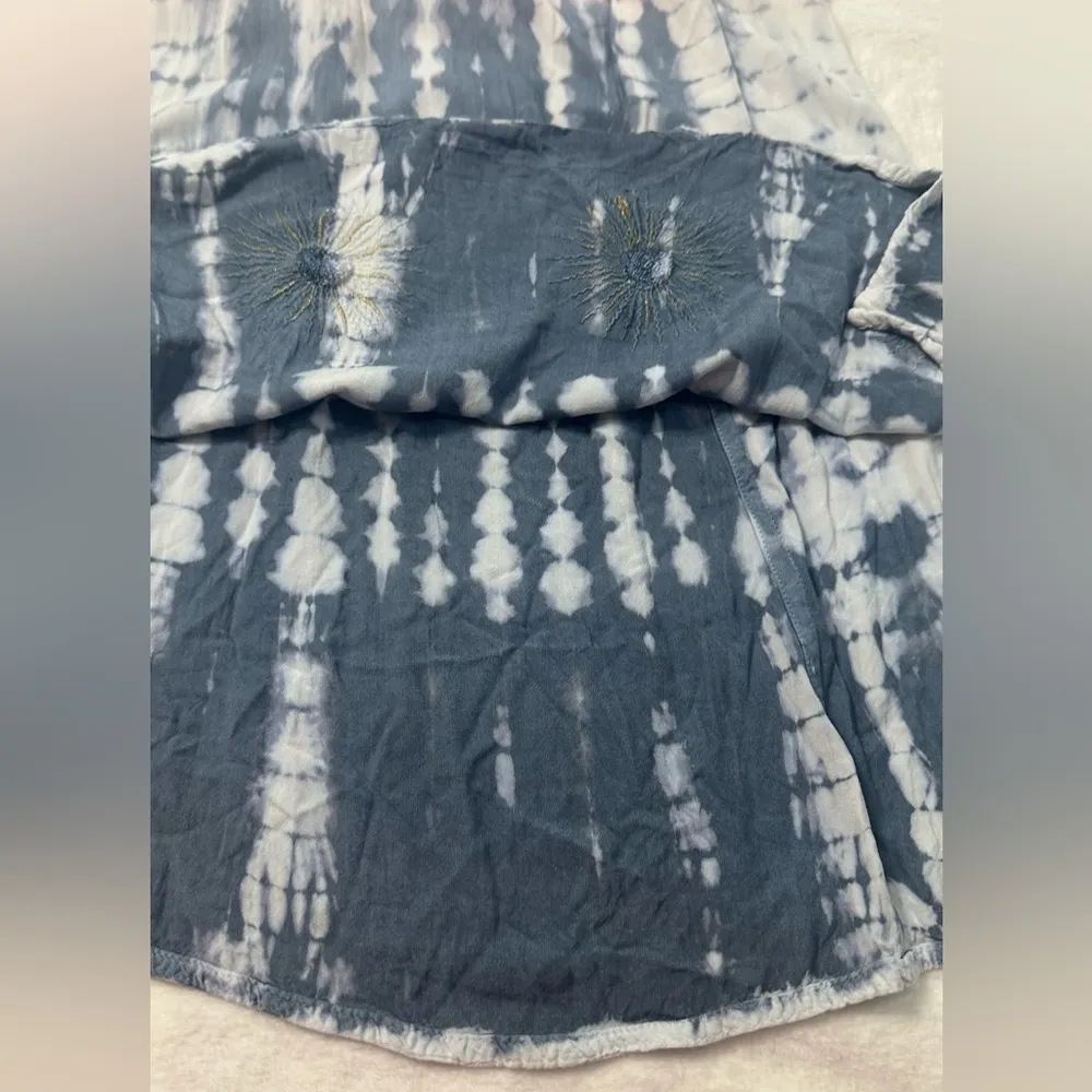 Raya Sun Tie Dye Beachy BOHO Tank Pink and Gray Sleeveless Mini Sundress - Image 16