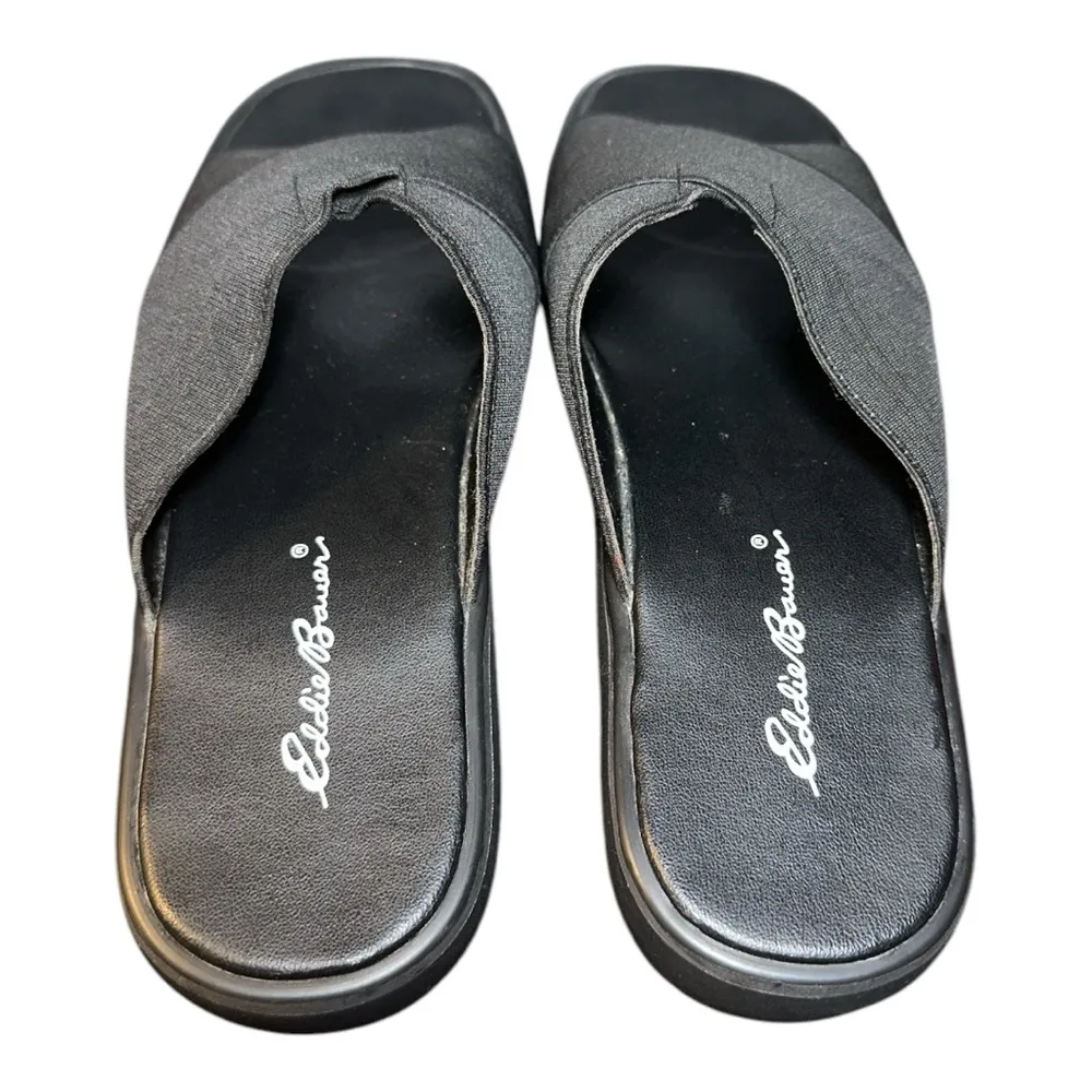 women's black Break Point Slide platform Sandals Size 8M - Image 3