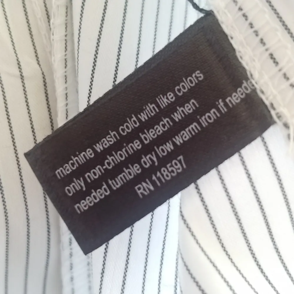 The Limited Women's Pinstripe Button Blouse Top - Image 6