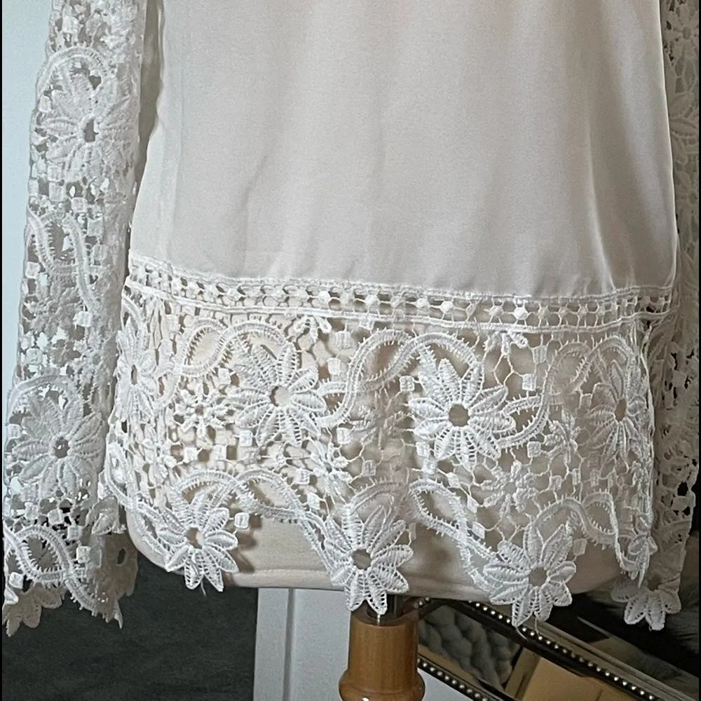🎉HOST PICK🎉 ⭐️NWOT⭐️ White Lace/Crochet Blouse - Image 4