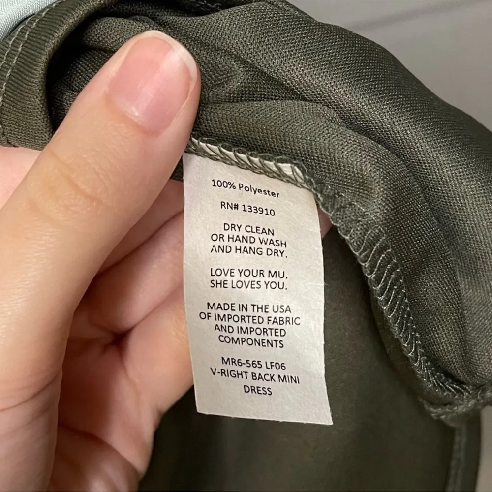 Show Me Your MuMu V Right Back Mini Dress in Green Laura Flora Women’s Size XS - Image 8