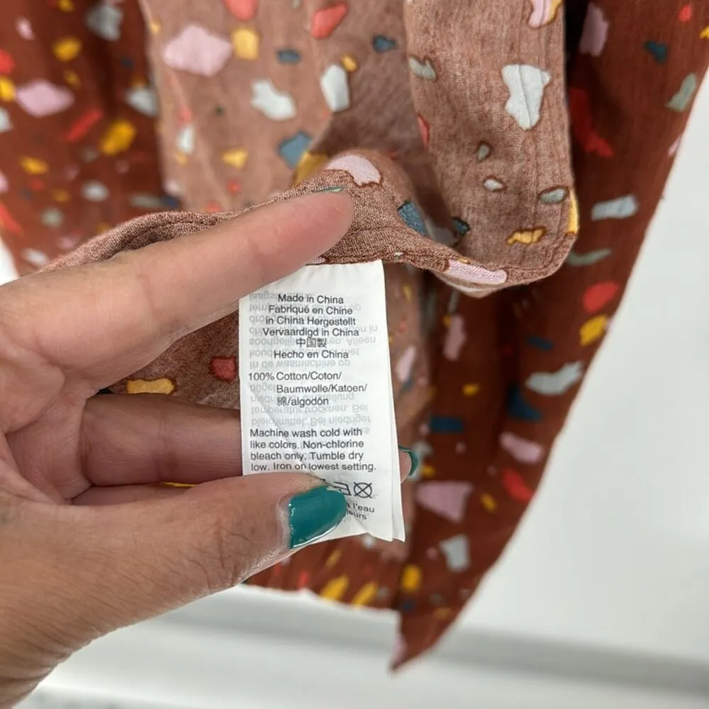 Madewell Short kimono Jacket pockets quirky lightweight bohemian artsy size s - Image 7