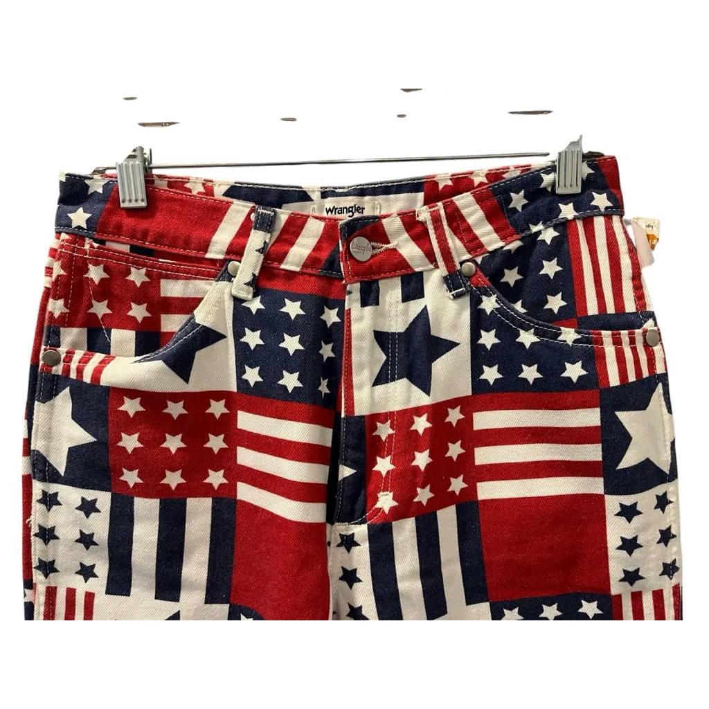 Wrangler Westward NWT Size 27x32 Boot Cut Striped Patriotic Denim Jeans USA Flag - Image 2