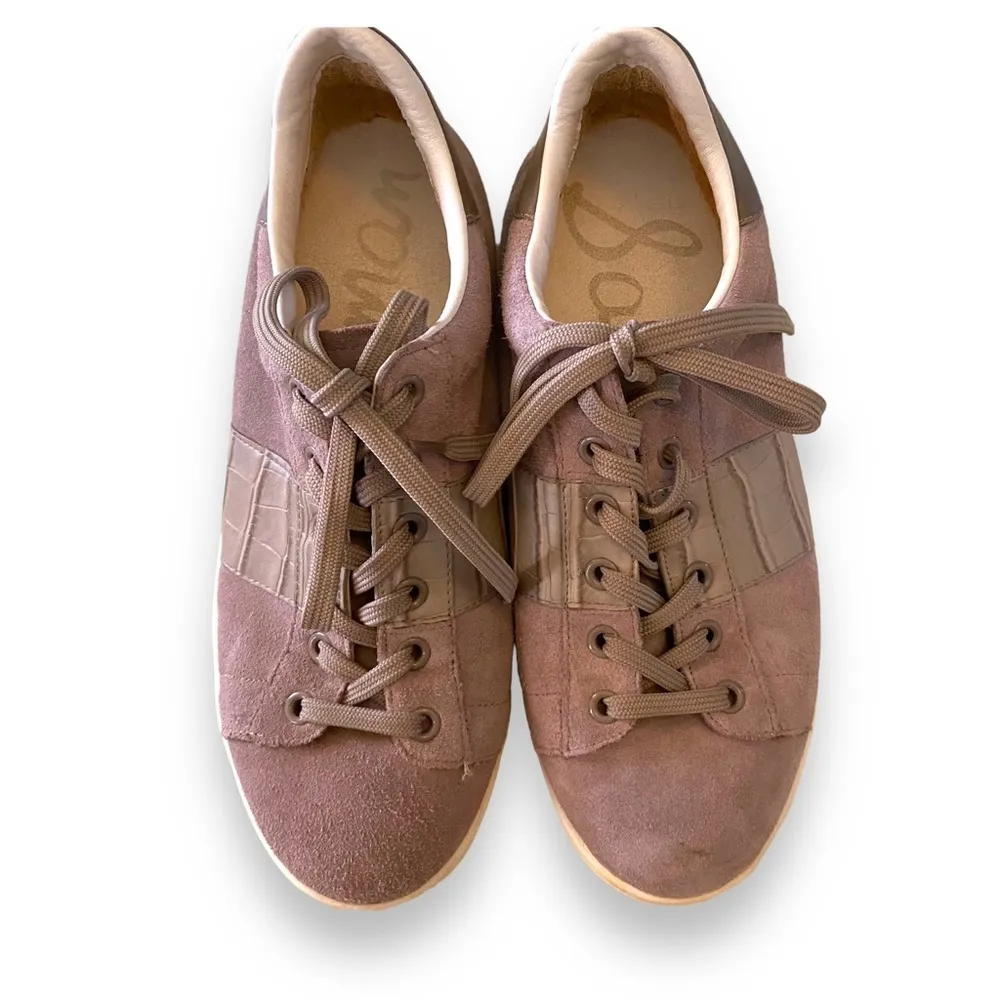 Sam Edelman Marquette Putty Suede Leather Sneakers Size 8 - Image 9