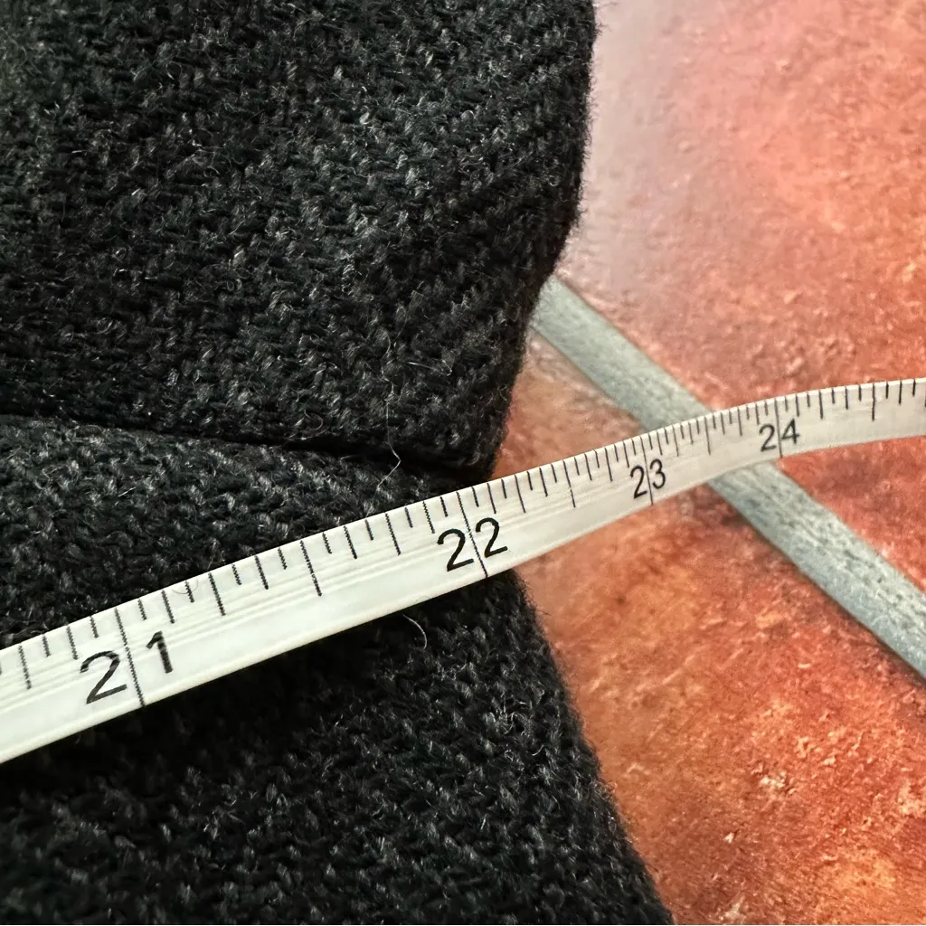 Anne Pinkerton Herringbone Wool Blazer Gray Size 8 - Image 8