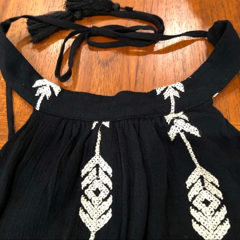 Impeccable Pig Black Embroidered Top S - Image 6