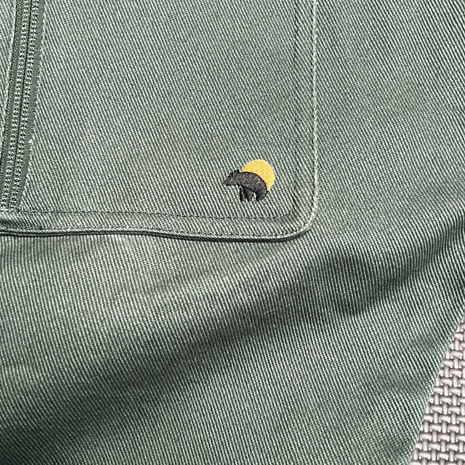 Wondery Outdoors Utility Jumpsuit Women's Medium Green Cargo Short Sleeve Zip - Image 7