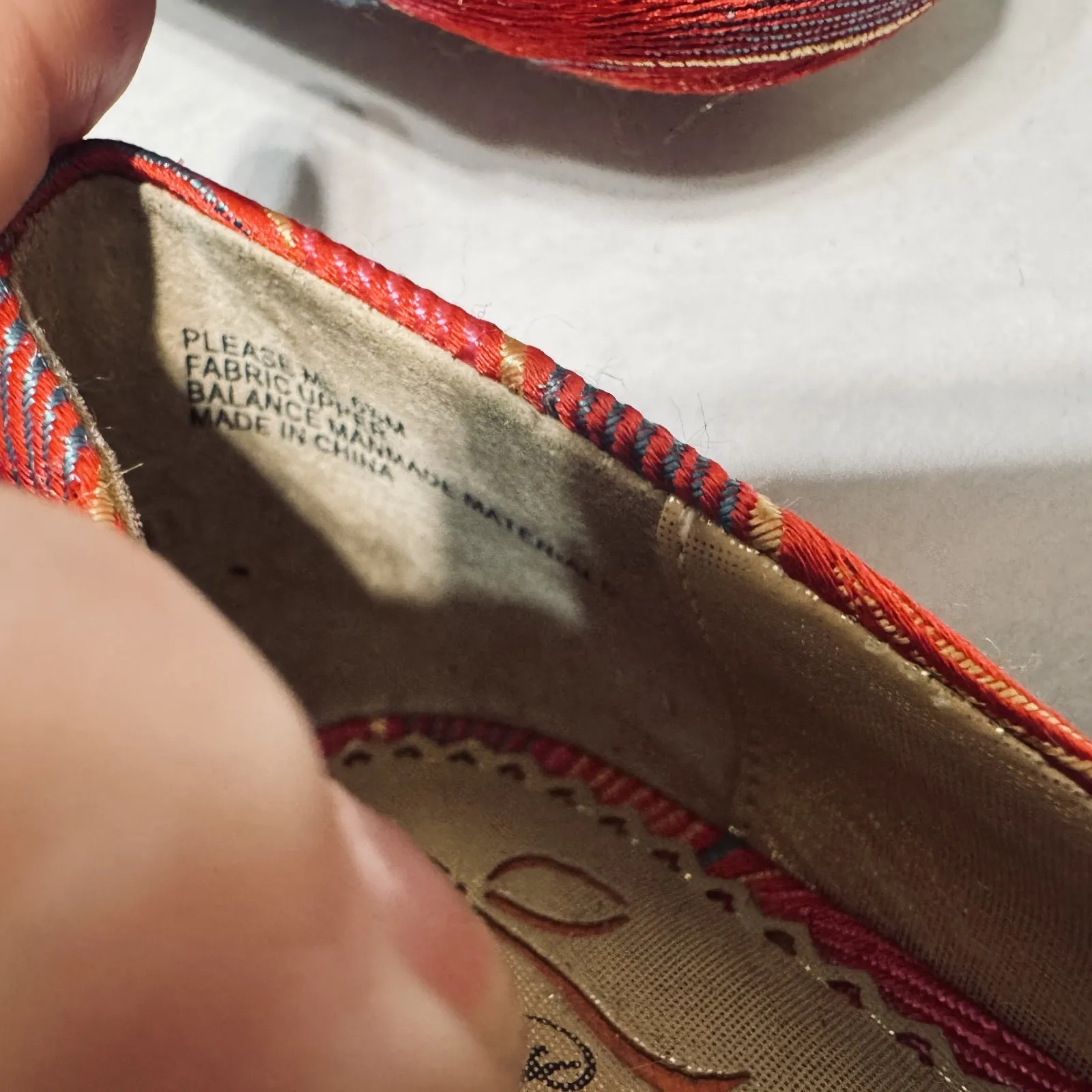 Poetic License London Please Me Ballet Flats Denim Beaded Kitten Heels 6.5/37 Blue - Image 8