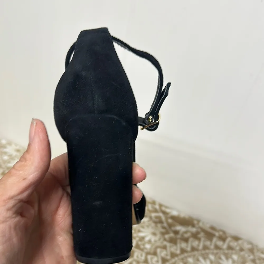 Steve Madden Black Leather Heels with Chunky Block Heel - Image 4