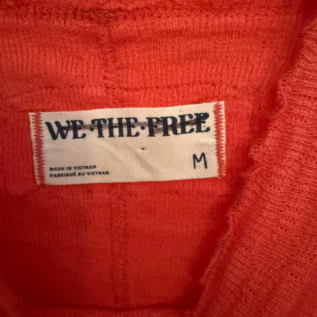 Free People We The Free Sarah Pointelle Turtleneck in red . NWOT, size medium . - Image 3