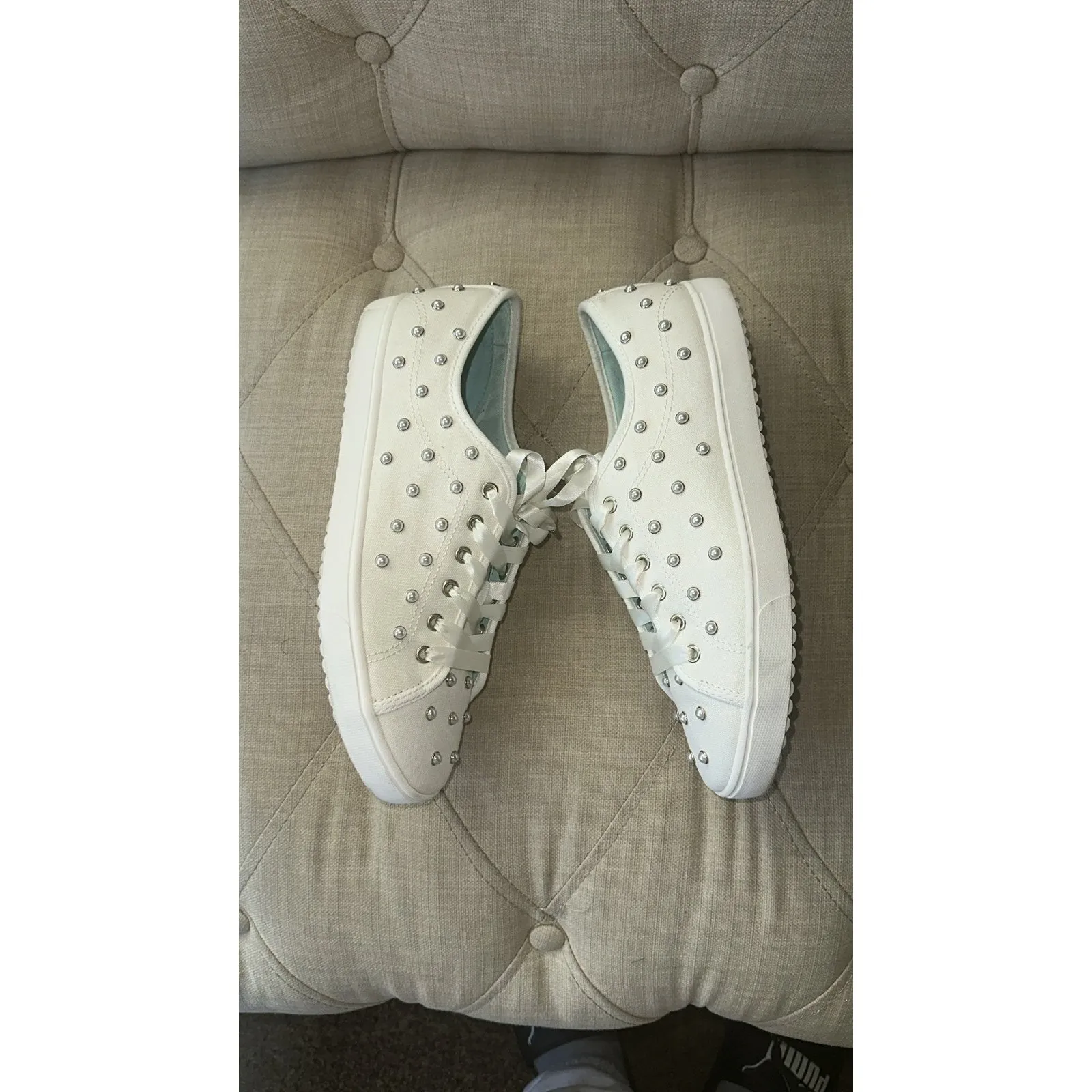 Kate Spade Match Sneakers – Pearl Lace-Up‎ Tennis Shoes - Image 4