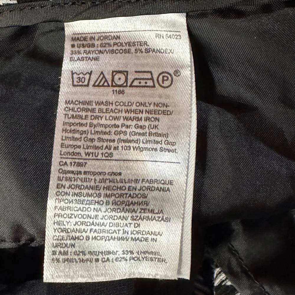 Banana Republic SZ 6 Sloan Pants Plaid Pockets Zip-Fly Mid-Rise Tapered Career - Image 8