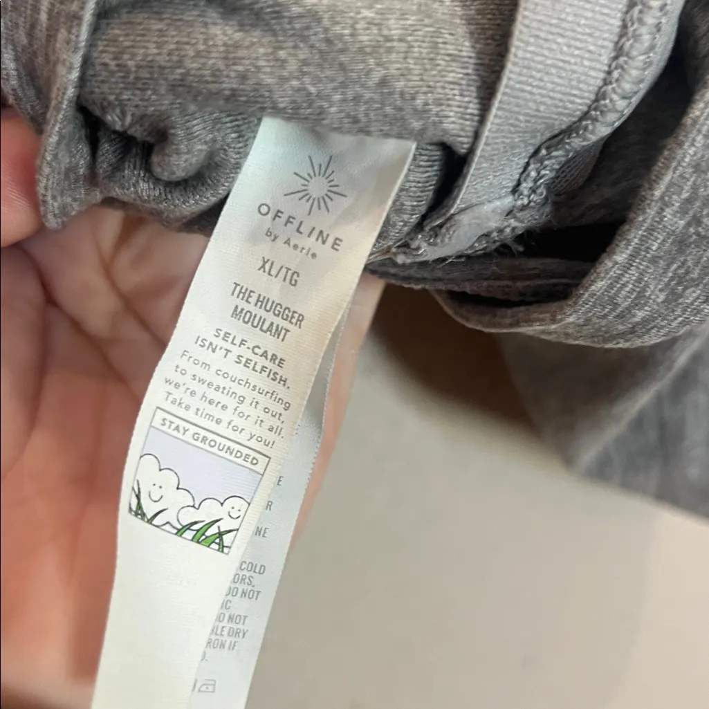 OFFLINE By Aerie The Hugger Longline Sports Bra Women’s Gray Size XL - Image 9