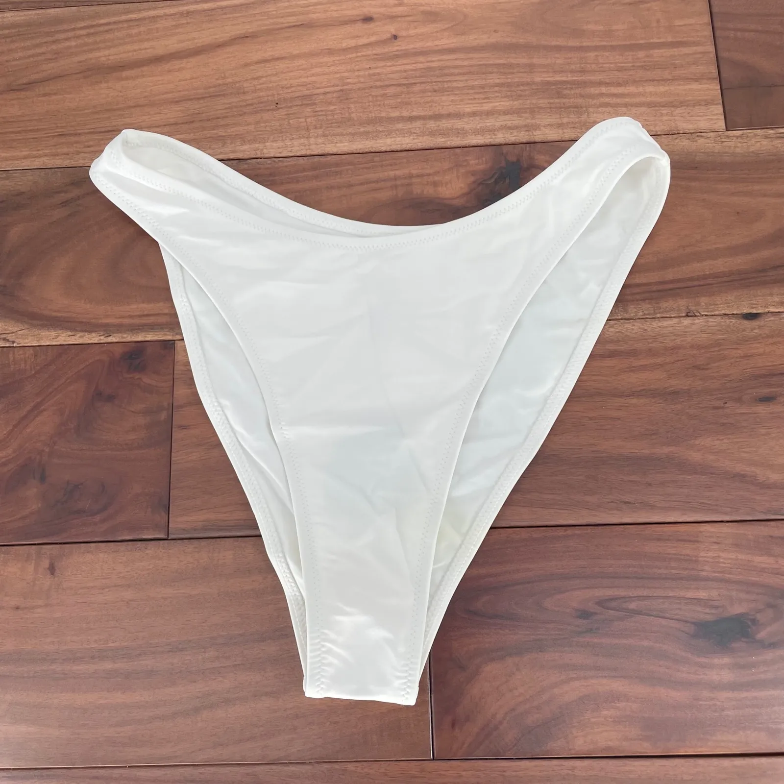 Lulus White High Waisted Bikini Bottoms Size L Style L13bottom - Image 2