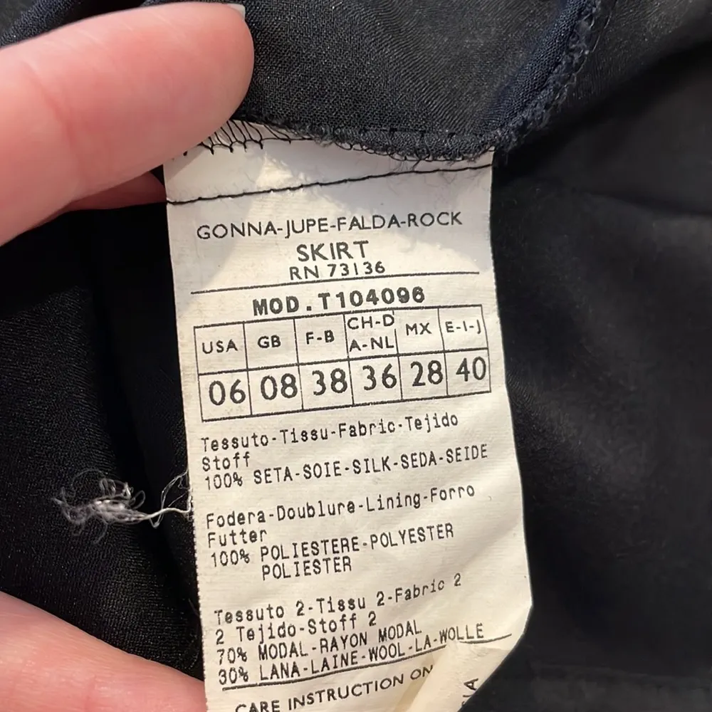 Max Mara Max and Co Patterned Wrap Skirt Size 6 - Image 4