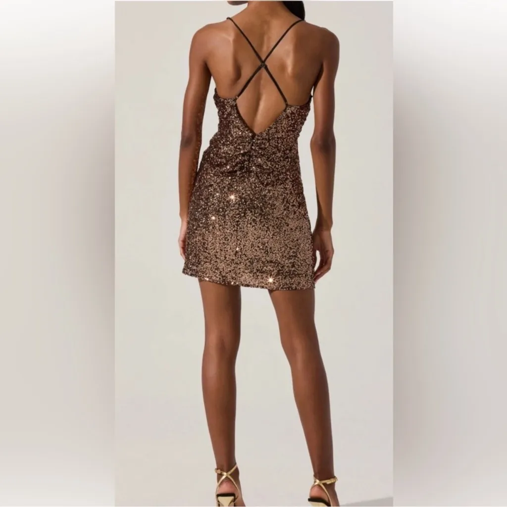 Astr The Label Sequin Twist Front Mini - Image 3