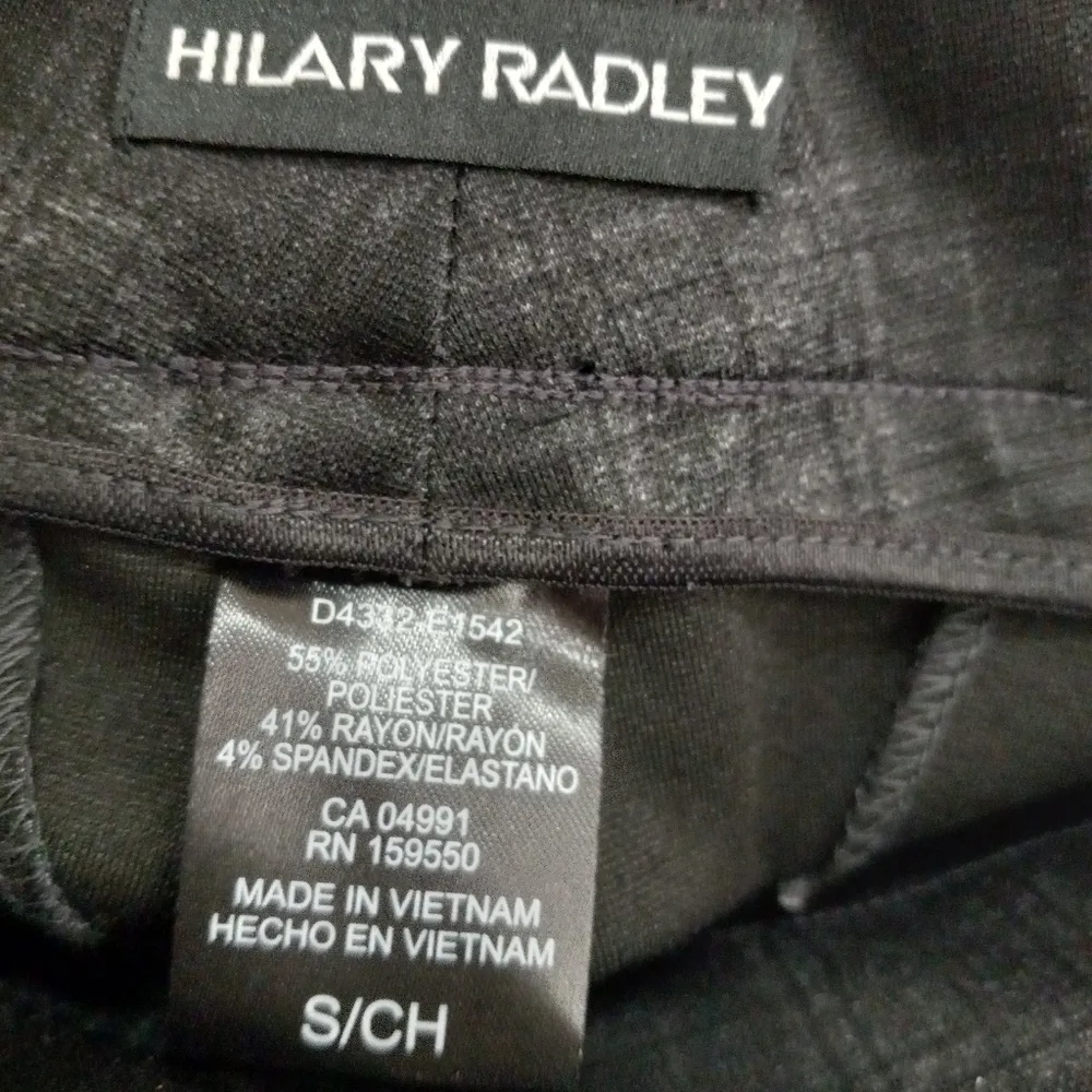 Hilary Radley S Sits at the Waist Slim Leg Plaid Pants Workwear in Black Gray - Image 8