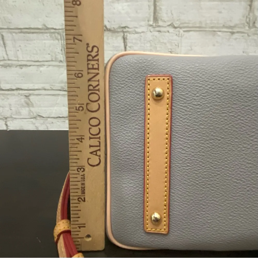 DOONEY & BOURKE Smoke Gray Leather Carley Madeline Satchel Bag - Image 11