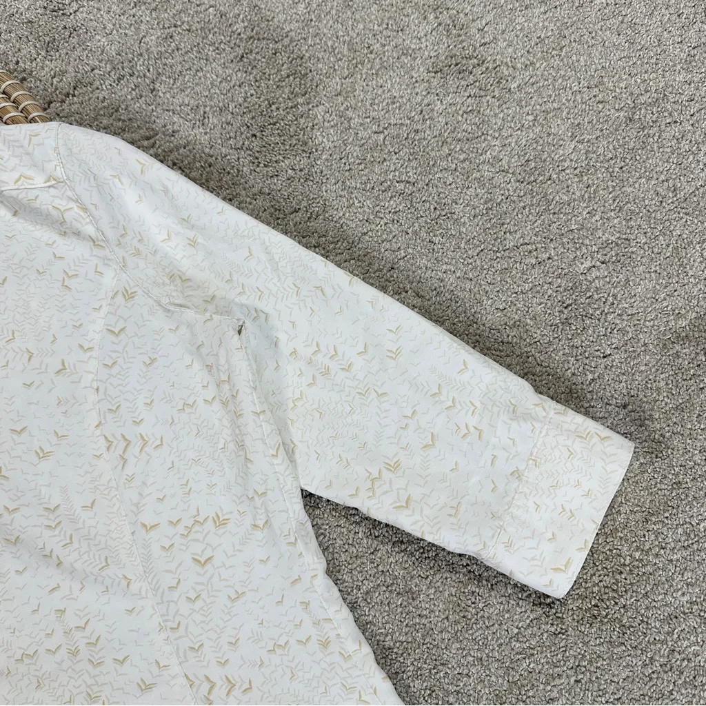 Royal Robbins Expedition III 3/4 Sleeve Shirt Outdoor UPF 40+ White Print XS - Image 4