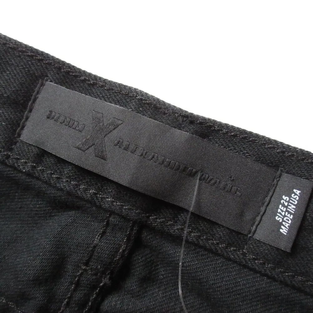 NWT Denim x Alexander Wang 002 in Black Relaxed Fit Tapered Leg Jeans 25 $265 - Image 4