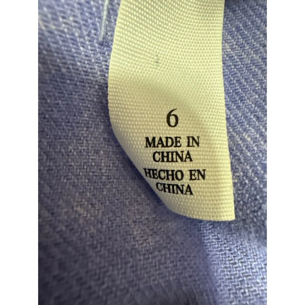 Future Collective Purple Sleeveless Slit Denim Jeans A Line Midi Dress Size 6 - Image 6