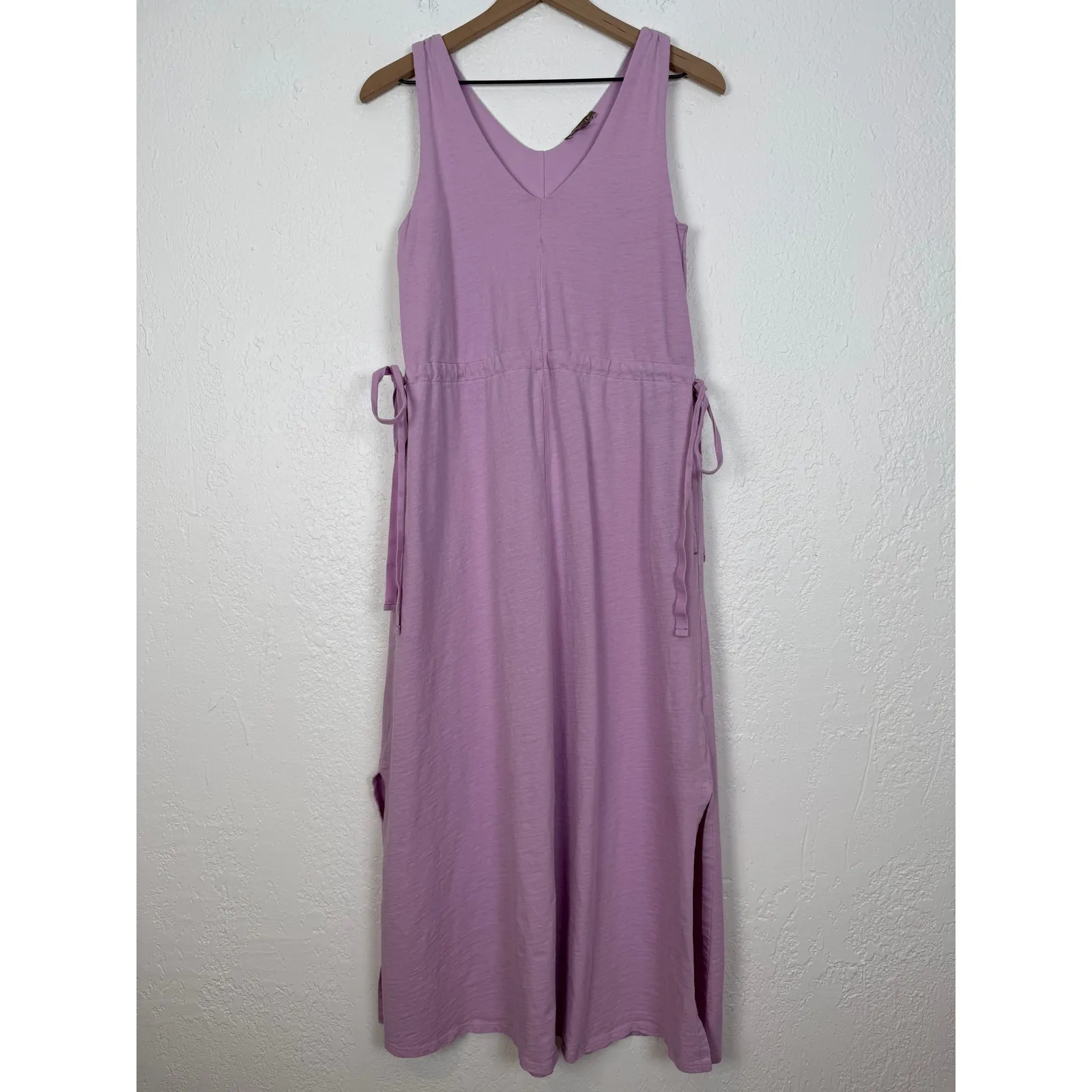 Lilla P Drawcord Waist Maxi Dress Sleeveless V - Image 2