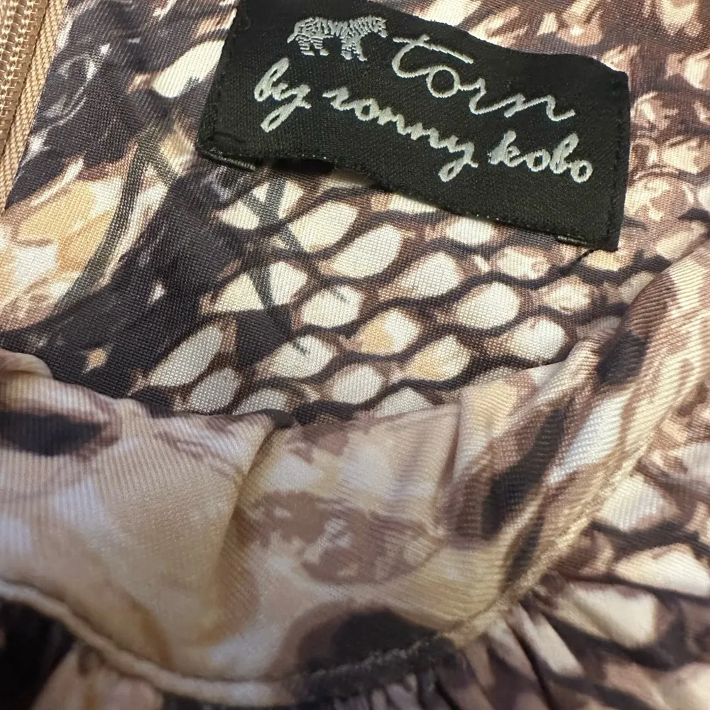 Free people TORN Ronny Kobo Free People Snakeskin Print Dress sz S/M $238 - Image 14