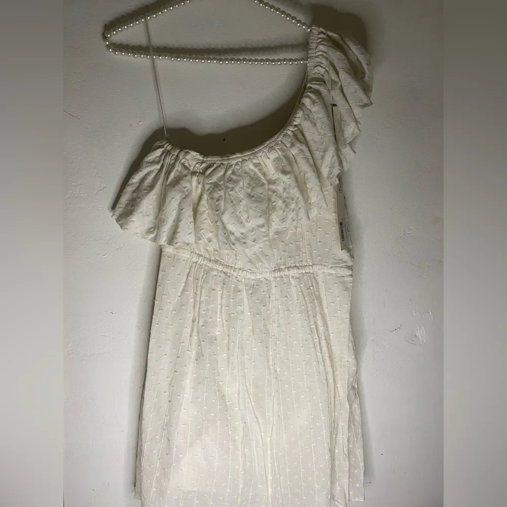 Rebecca Taylor White dress  Asymmetrical Ruffled Sundress mini - Image 11