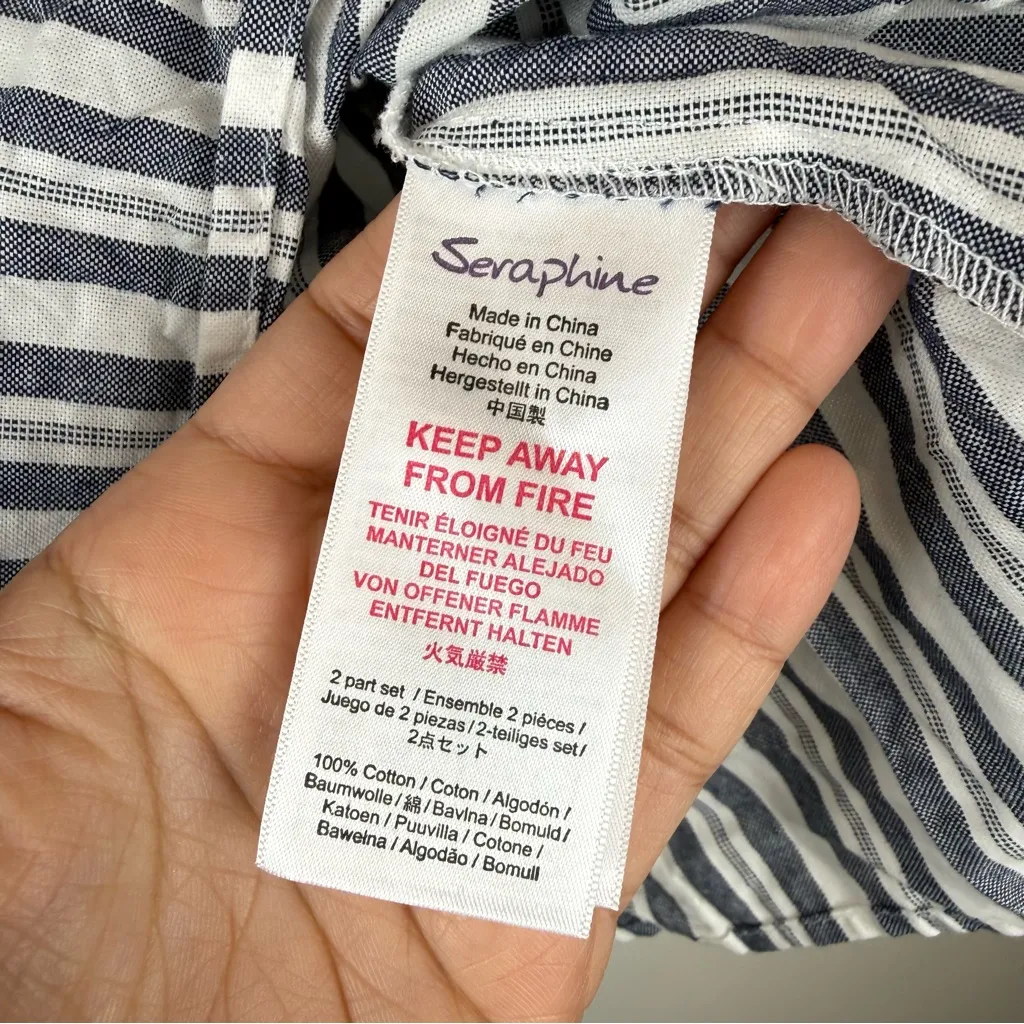 Seraphine Solene Women's Size US 4 Maternity Nursing Breastfeeding Top Blue - Image 8